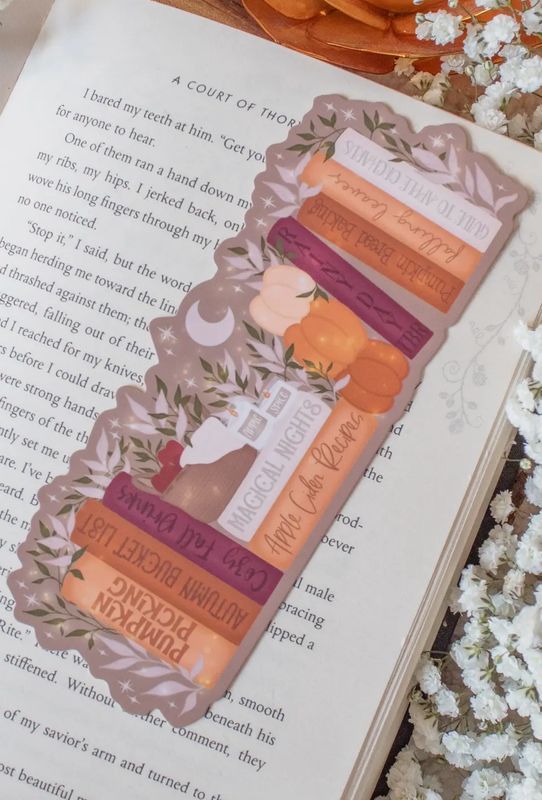Cozy Autumn Bookshelf- Die Cute Bookmark