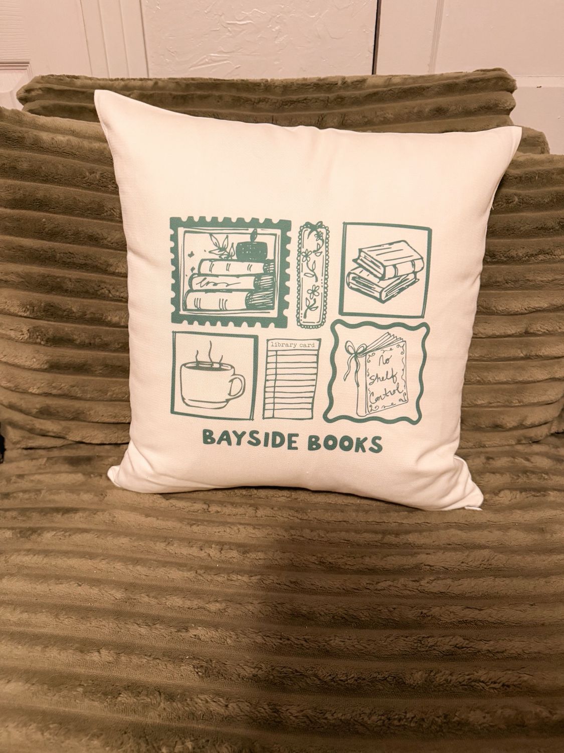 Bayside Books 15x15 Pillow