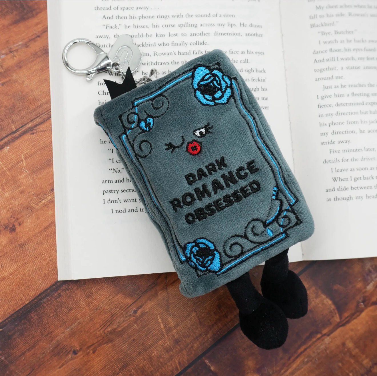 “Dark Romance Obsessed” Book Plush Bag Charm