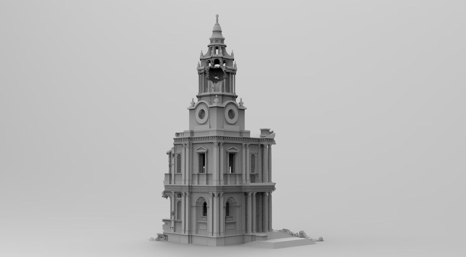 City Scatter 10 , stl file WW2, Modern Warfare , Apocalypse