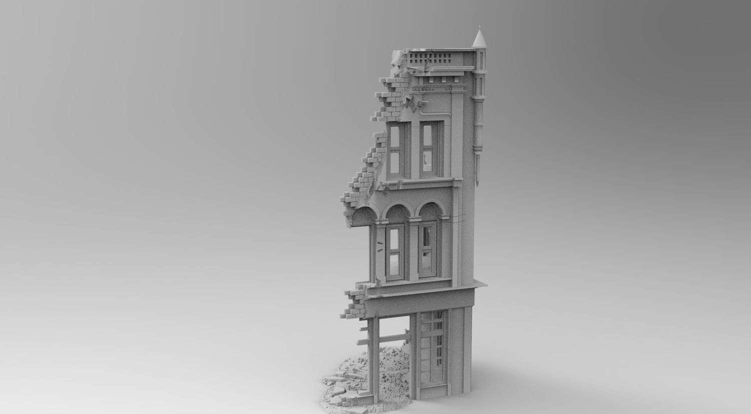 City Scatter 3 , stl file WW2, Modern Warfare , Apocalypse
