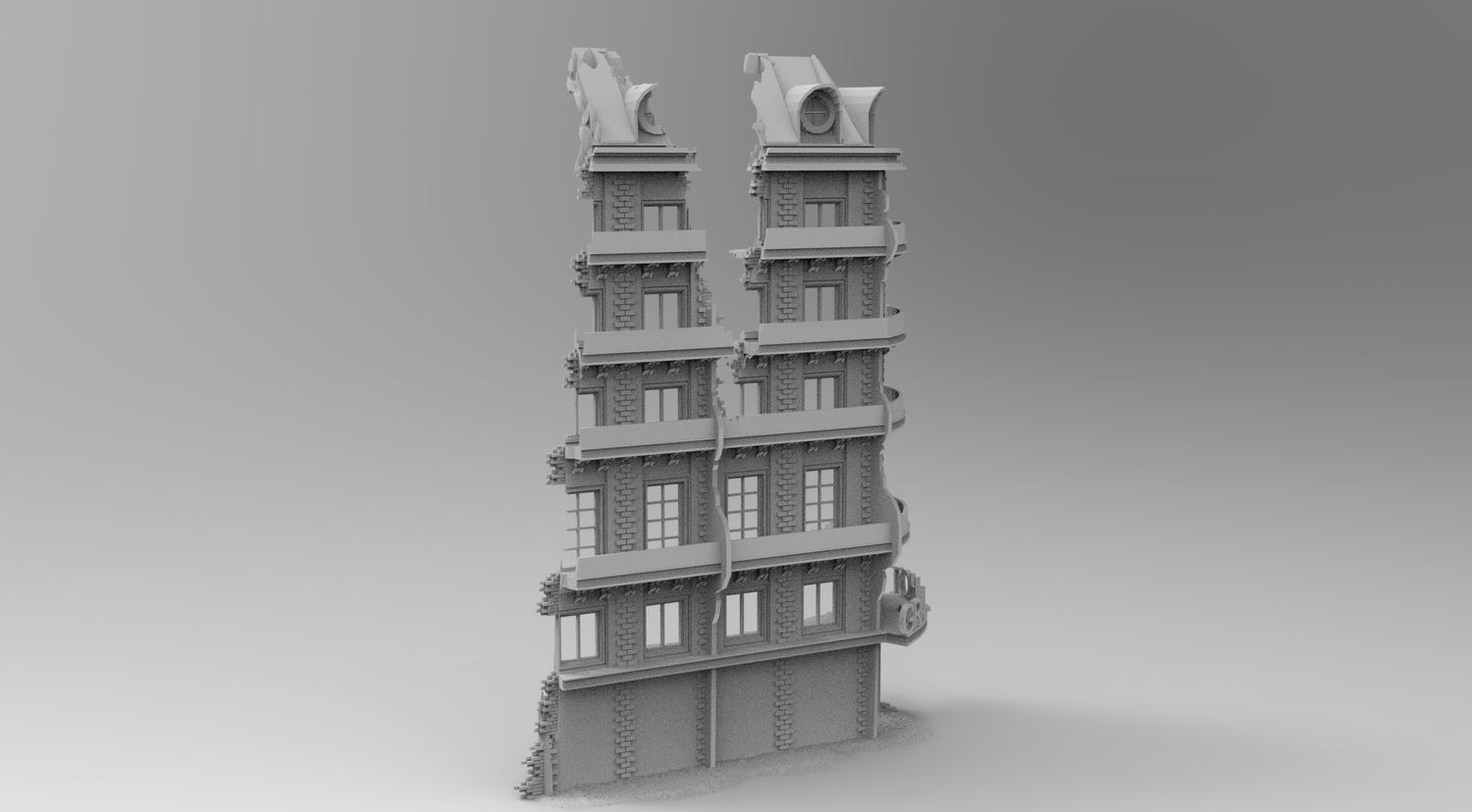 City Scatter 5 , stl file WW2, Modern Warfare , Apocalypse