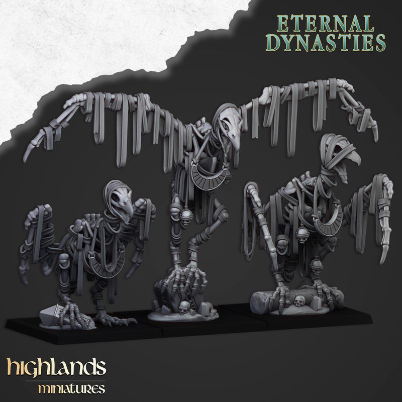 Eternal Sand Vultures X3 - Highlands Miniatures - Eternal Dynasties