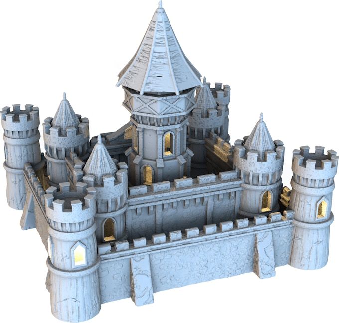 Medieval Castle , stl file For Fantasy and Medieval