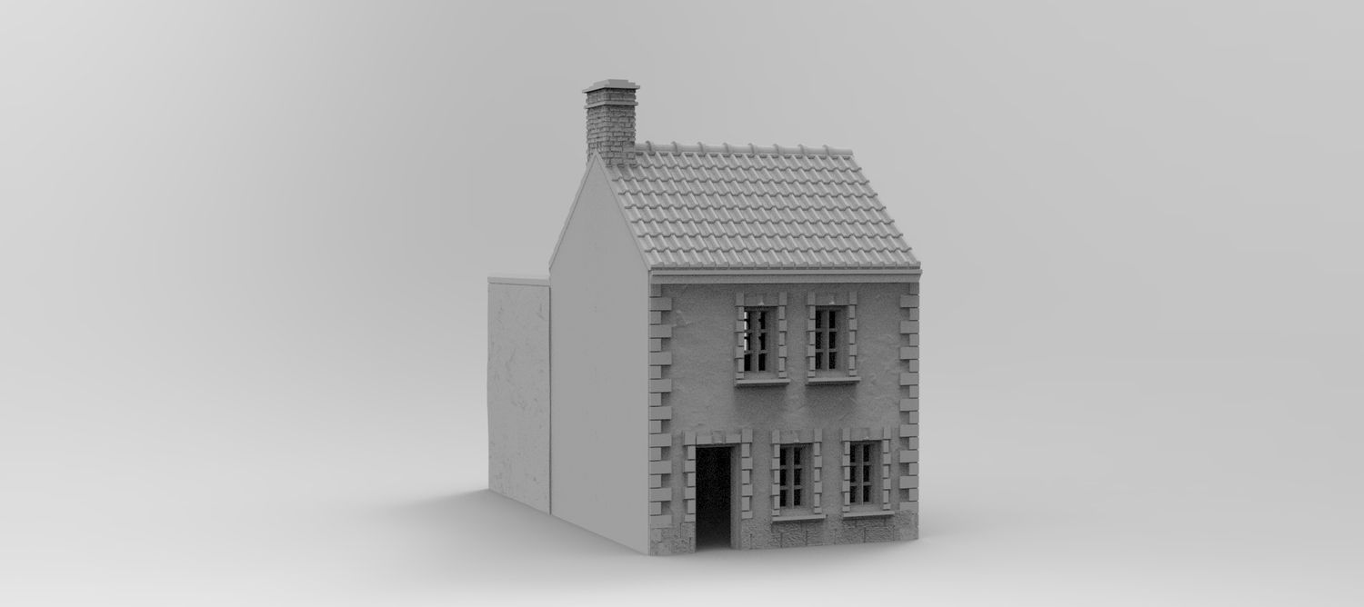 Carentan Crossroads Building 8 , stl file WW2, Modern Warfare