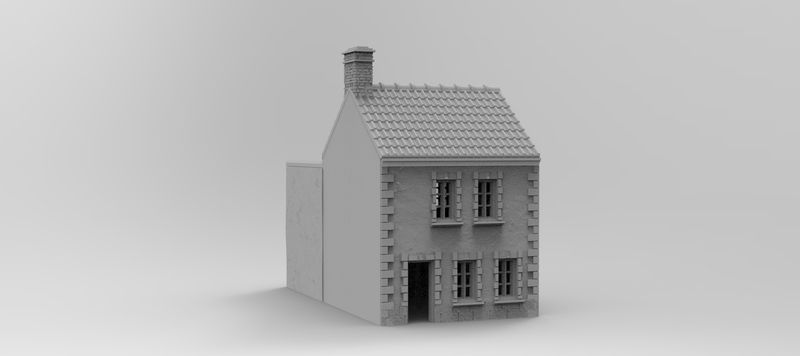 Carentan Crossroads Building 8 , stl file WW2, Modern Warfare