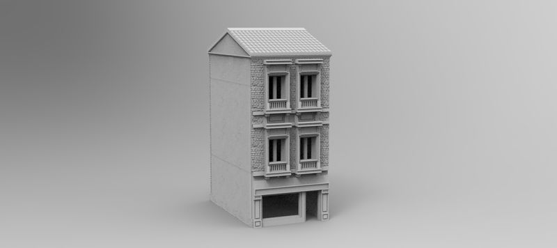 Carentan Crossroads Building 13 , stl file WW2, Modern Warfare