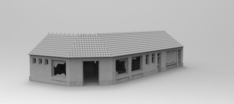 Carentan Crossroads Building 11 , stl file WW2, Modern Warfare
