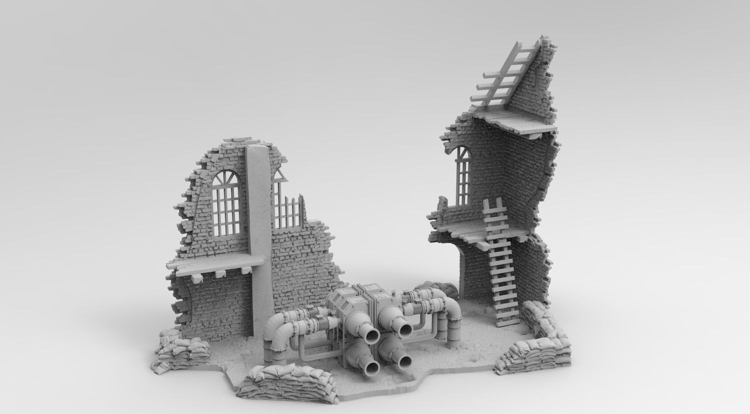 Factory Scatter 2 , stl file WW2, Modern Warfare , Apocalypse