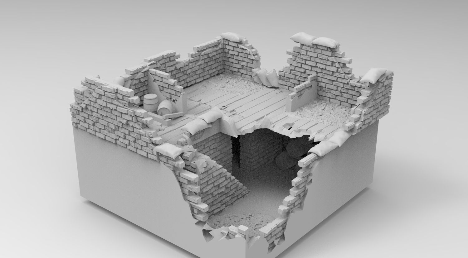 Factory Scatter 11 , stl file WW2, Modern Warfare , Apocalypse