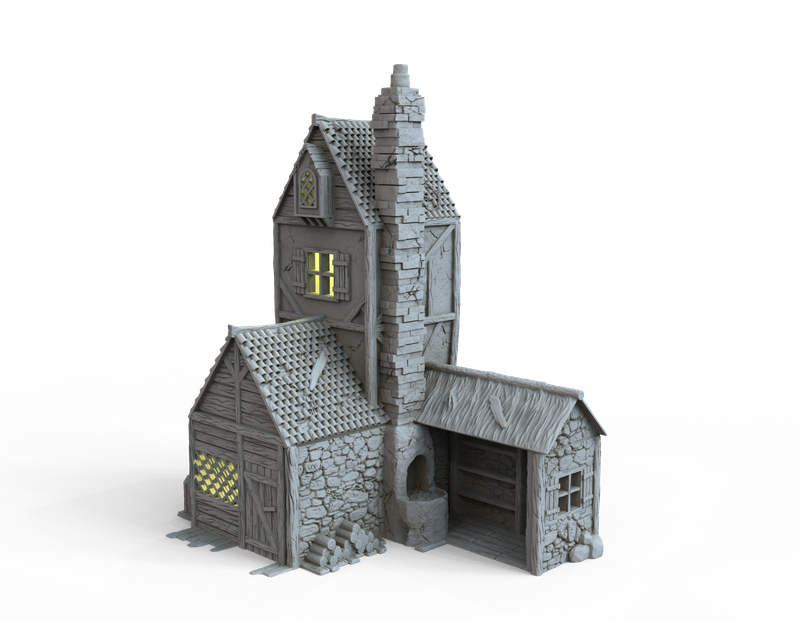 Medieval House 2 , stl file For Fantasy and Medieval