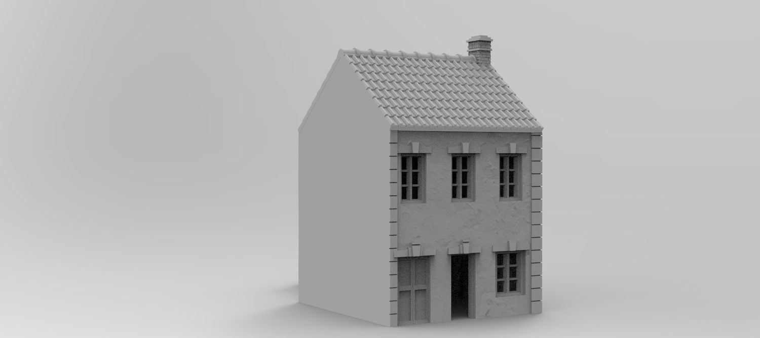 Carentan Crossroads Building 9 , stl file WW2, Modern Warfare