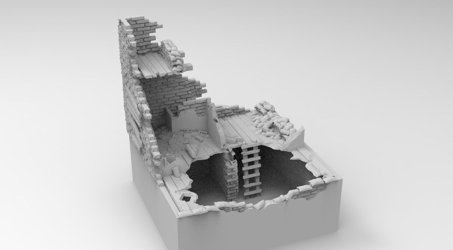 Factory Scatter 10 , stl file WW2, Modern Warfare , Apocalypse
