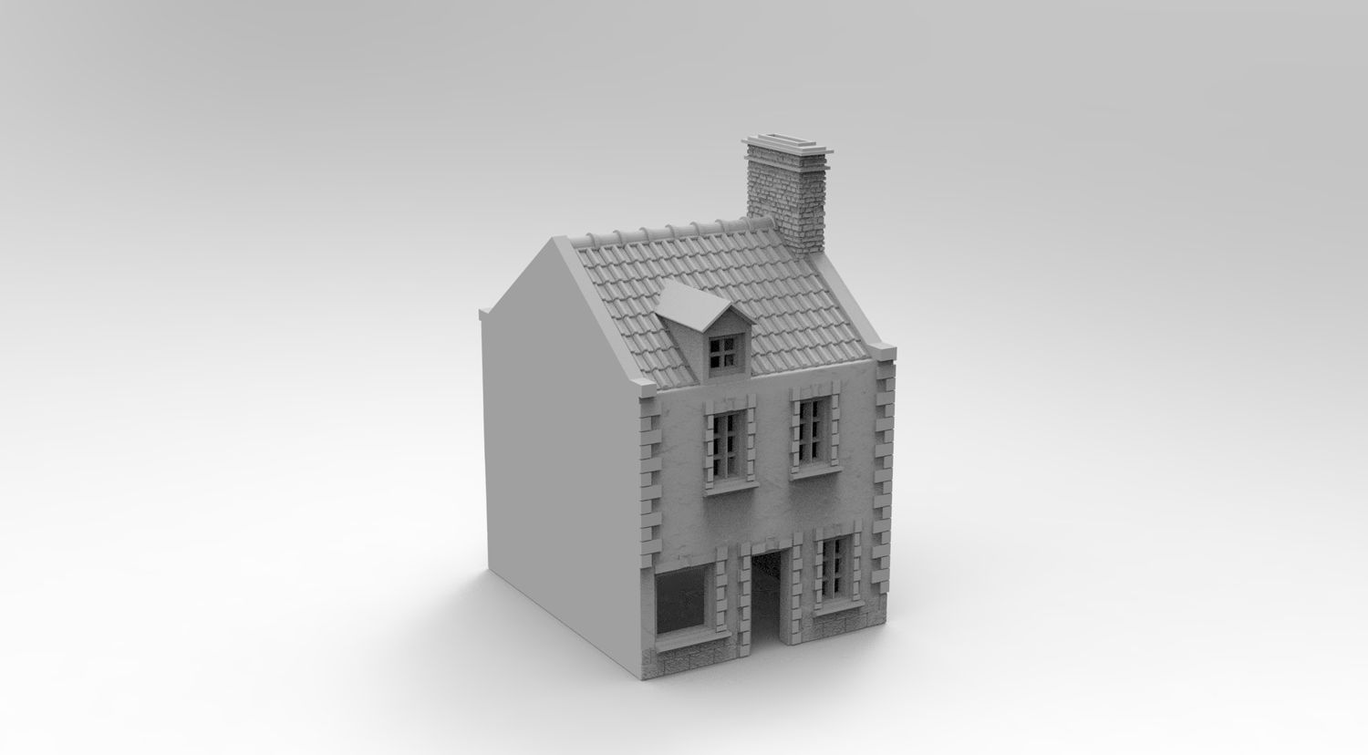 Carentan Crossroads Building 7 , stl file WW2, Modern Warfare