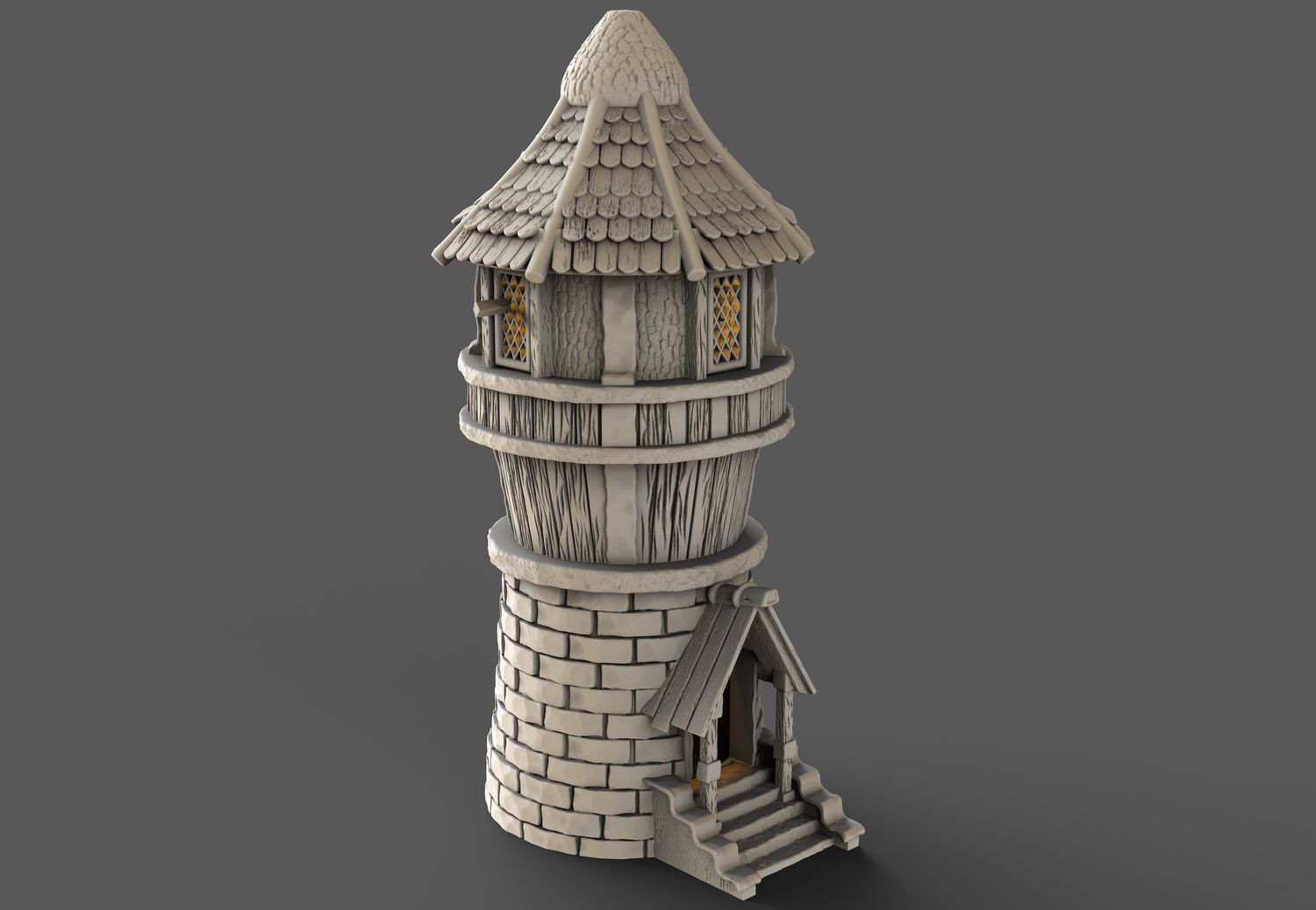 Medieval House part 3 no 4 , stl file For Fantasy and Medieval