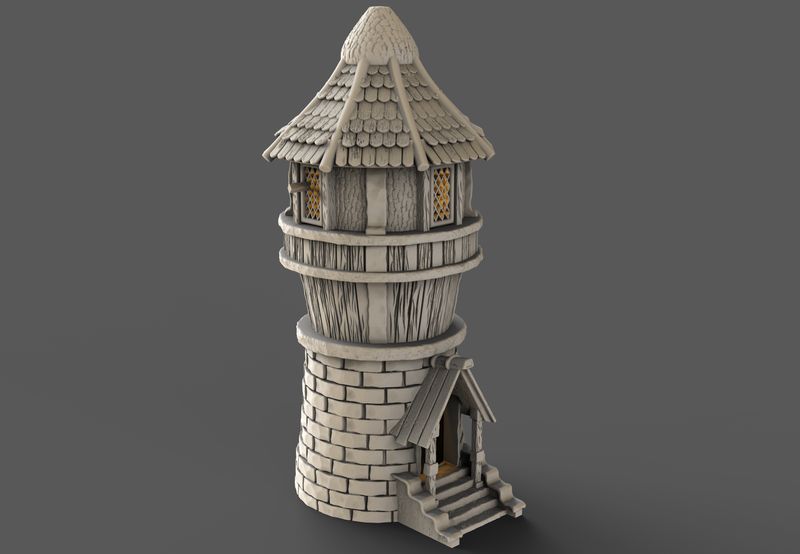 Medieval House part 3 no 4 , stl file For Fantasy and Medieval