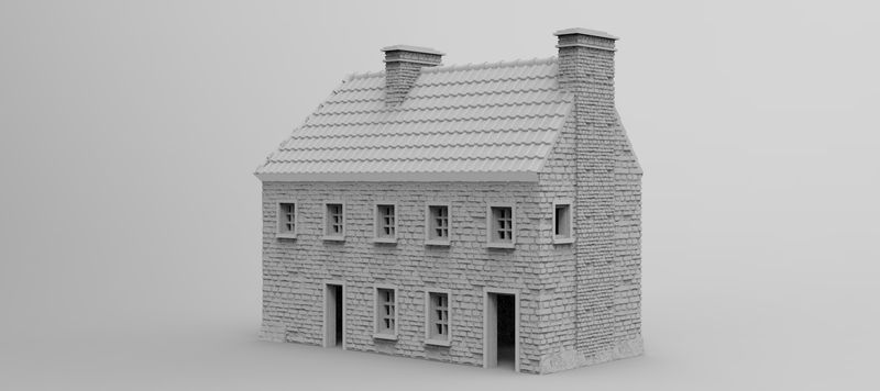 Carentan Crossroads Building 6 , stl file WW2, Modern Warfare