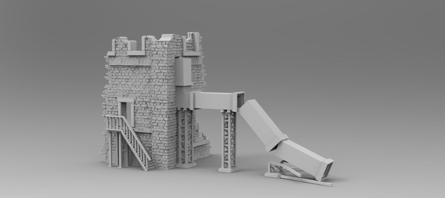 Factory Scatter 1 , stl file WW2, Modern Warfare , Apocalypse
