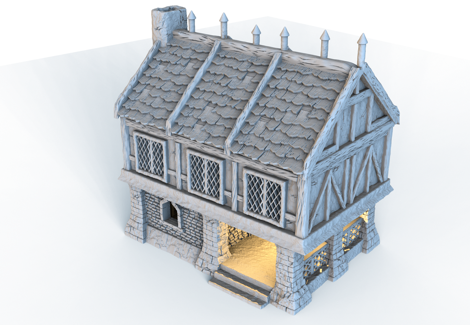 Medieval Cosy Corner 2 , stl file For Fantasy and Medieval