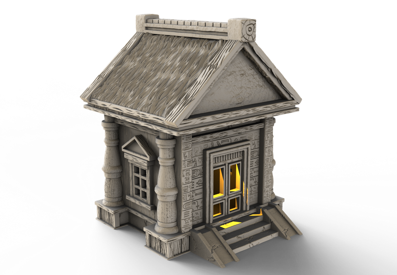 Ancient Egypt House 4 , stl file For Fantasy, Ancient and Medieval