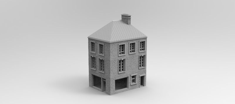 Eglise House 12 , stl file WW2, Modern Warfare
