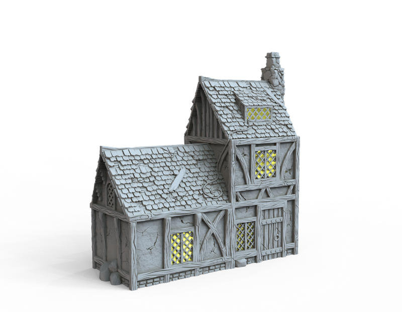 Medieval House 3 , stl file For Fantasy and Medieval