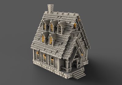 Medieval House part 3 no 1 , stl file For Fantasy and Medieval Medieval House part 3 no 1 , stl file For Fantasy and Medieval