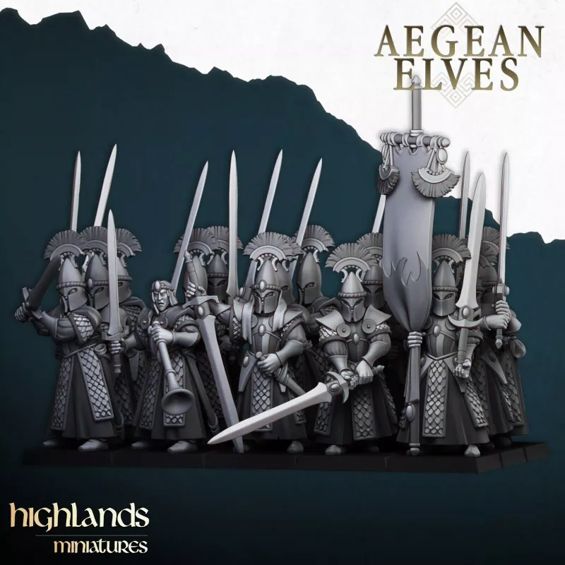 Aegean Elves Swords of Messara - Highlands miniatures - WHFB and other Fantasy systems