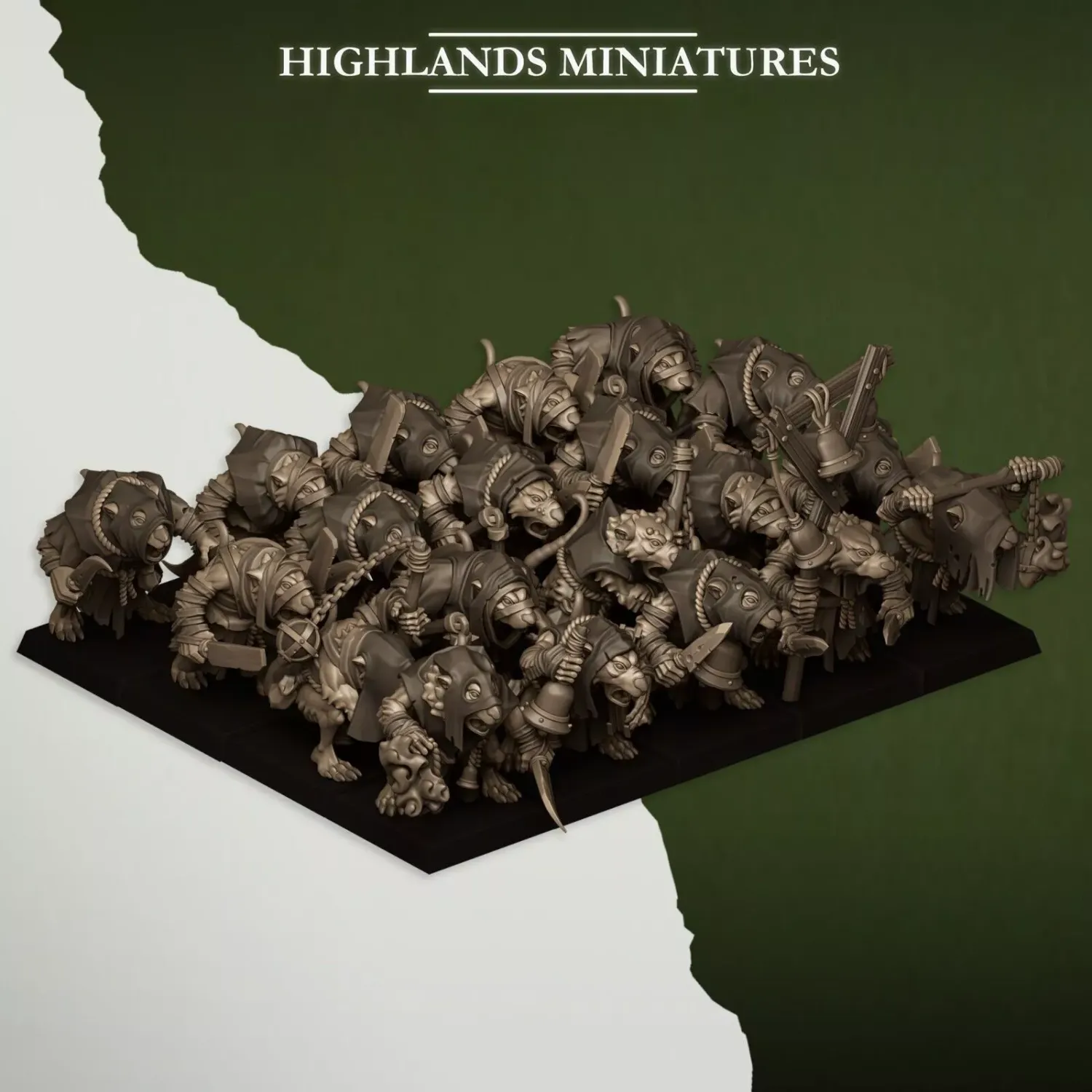 Sewer Vermin - Vermin Acolytes - Highlands miniatures - WHFB and other Fantasy systems