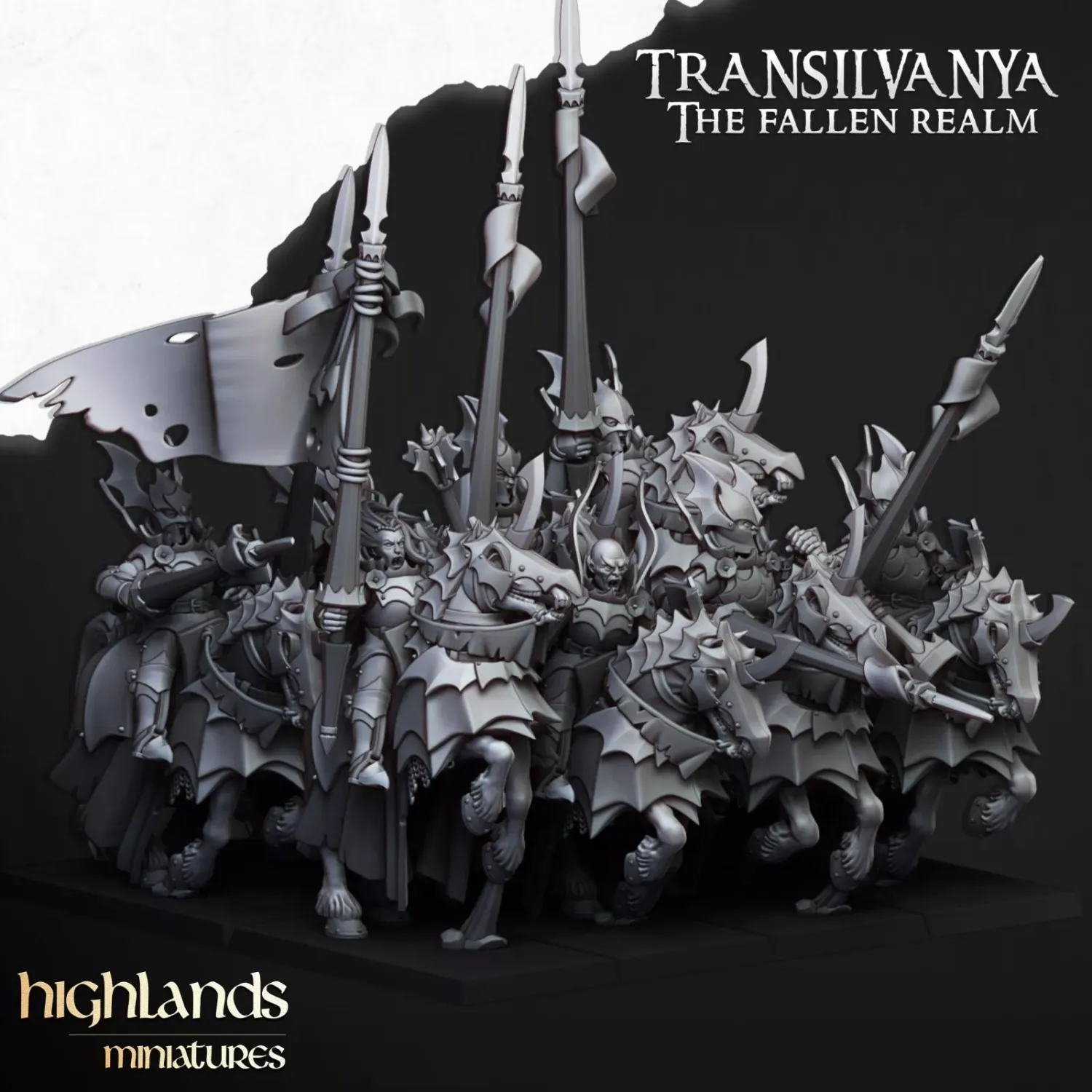 New Vampire Knights Unit - Highlands Miniatures - Transilvanya - The Fallen Realm