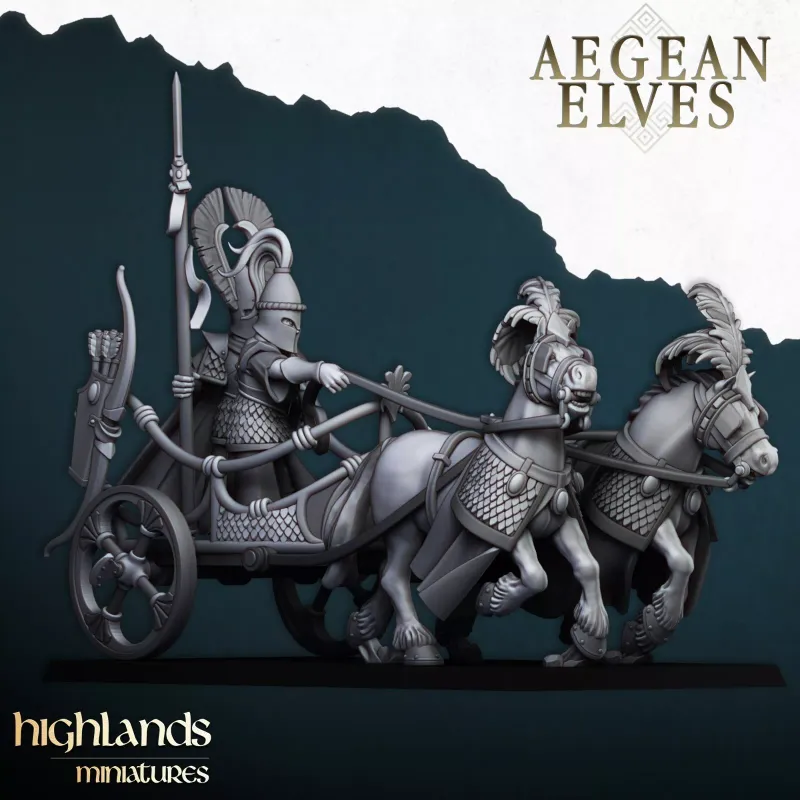 Aegean Elves Chariot - Highlands Miniatures - Aegean Elves