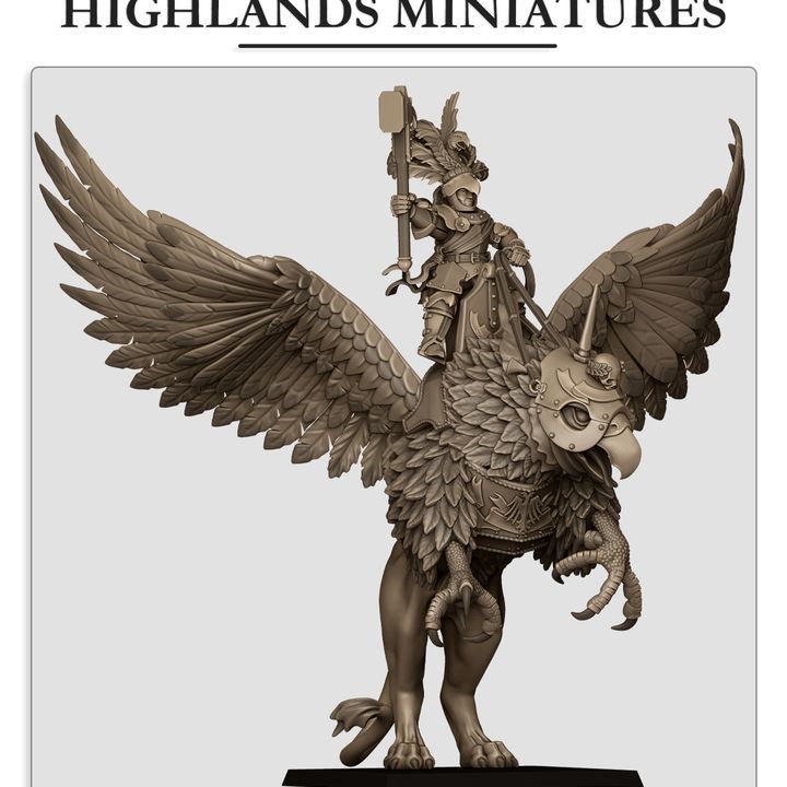 Sunland Emperor on Griffon - Highlands Miniatures - Sunland - The Empire of the Sun