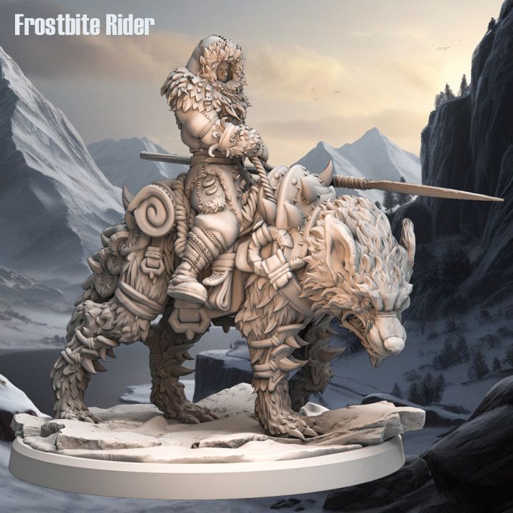 Frostbite Rider - Frost Tribe - D&D or Wargaming Miniature