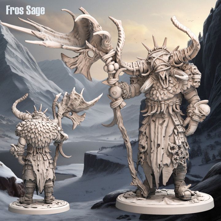 Frost Sage - Frost Tribe - D&D or Wargaming Miniature