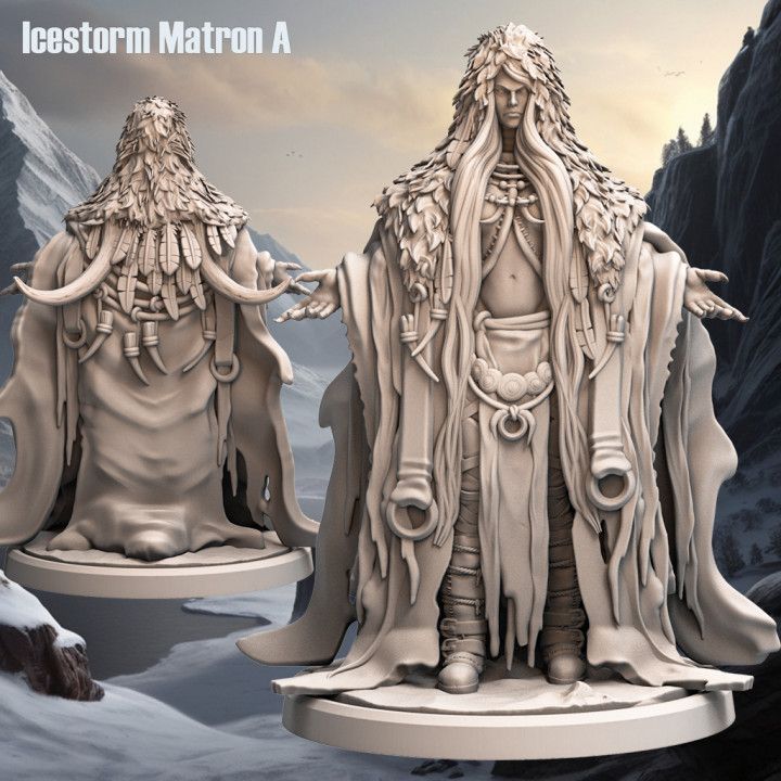 Icestorm Matron A - Frost Tribe - D&D or Wargaming Miniature