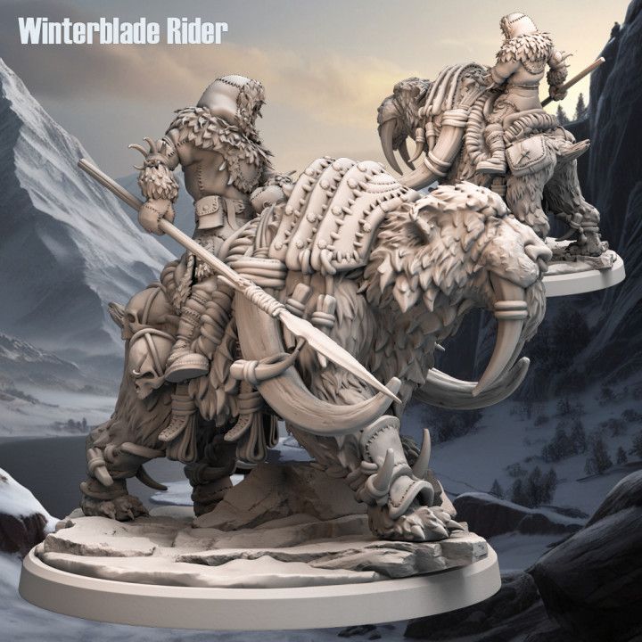 Winterblade Rider - Frost Tribe - D&D or Wargaming Miniature