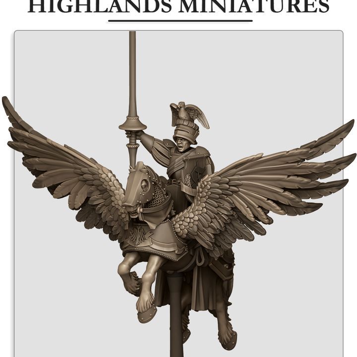 Sunland General on Pegasus - Highlands Miniatures - The Empire of the Sun