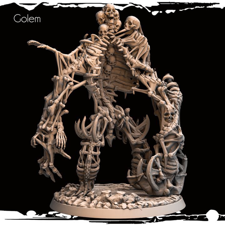 Skeleton Golem - Skeletons - D&D or Wargaming Miniature