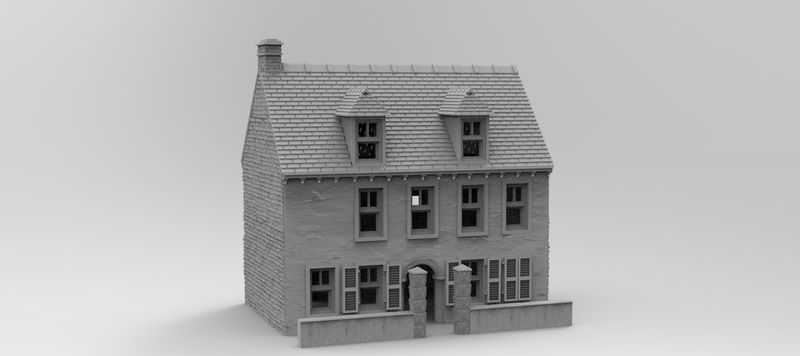 Eglise House 17 , stl file WW2, Modern Warfare