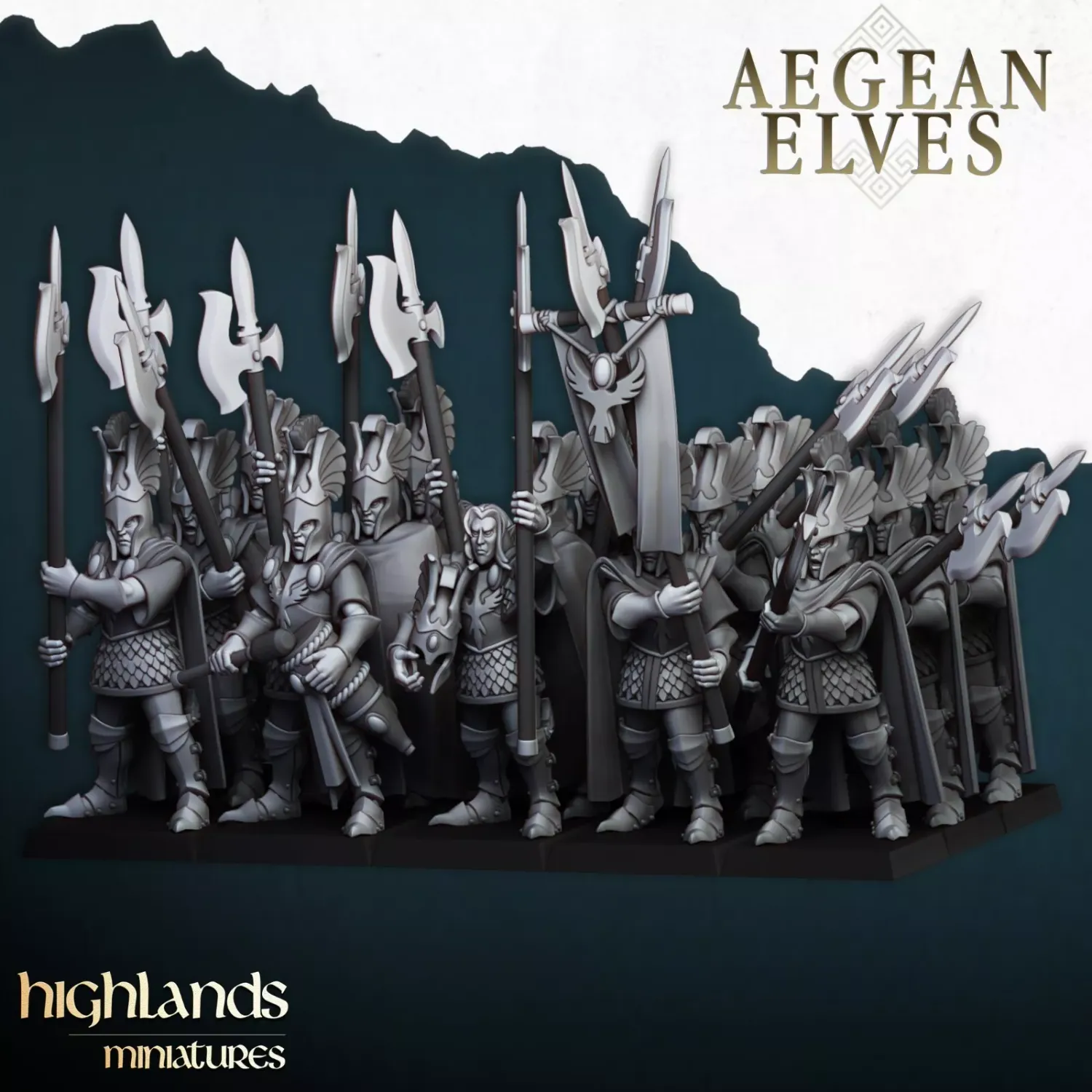 Aegean Elves Mycenaean Guard - Highlands miniatures - WHFB and other Fantasy systems