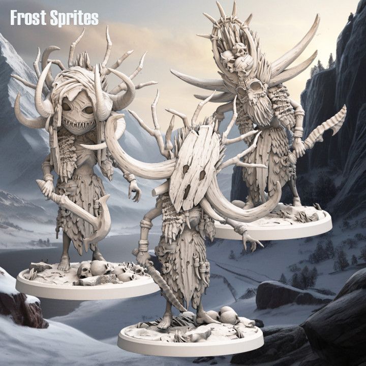 Frost Sprites x 3 versions - Frost Tribe - Frost Tribe - D&D or Wargaming Miniature
