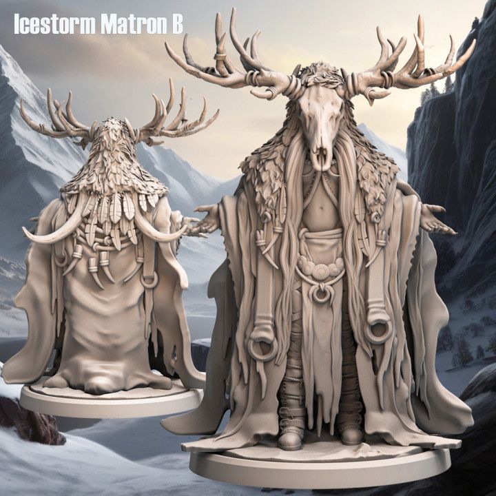 Icestorm Matron B - Frost Tribe - D&D or Wargaming Miniature