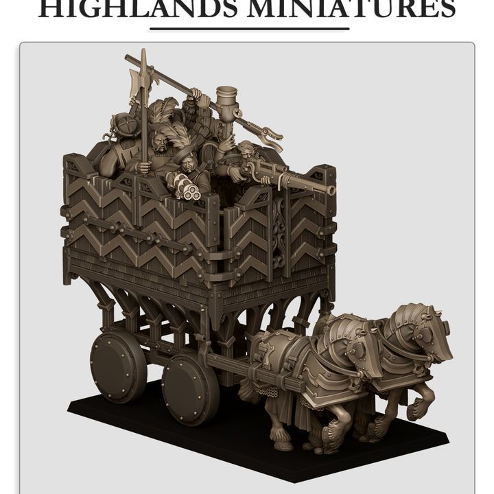 Sunland Armored Wagon - Highlands Miniatures - Sunland - The Empire of the Sun