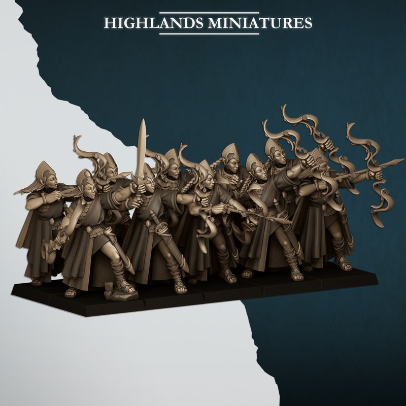 Aegean Elf Maids - Highlands Miniatures - Aegean Elves