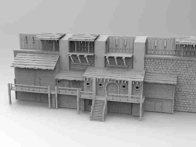 INNER WALL SET 3 , stl file Fantasy and Medieval