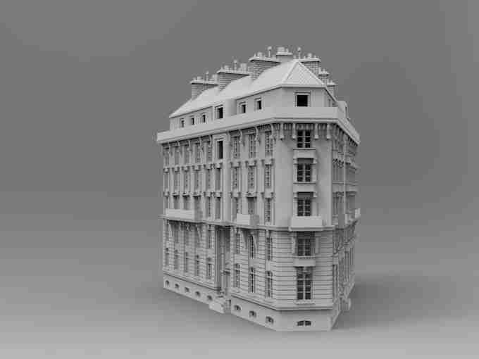 CORNER BLOCK , stl file WW2