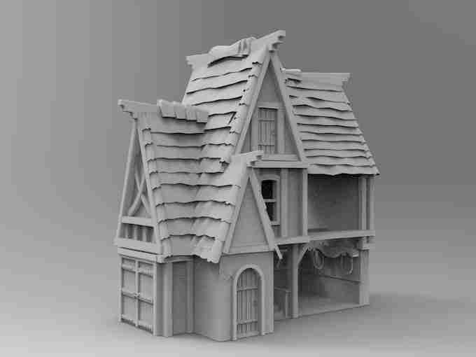 STABLE , stl file Fantasy and Medieval