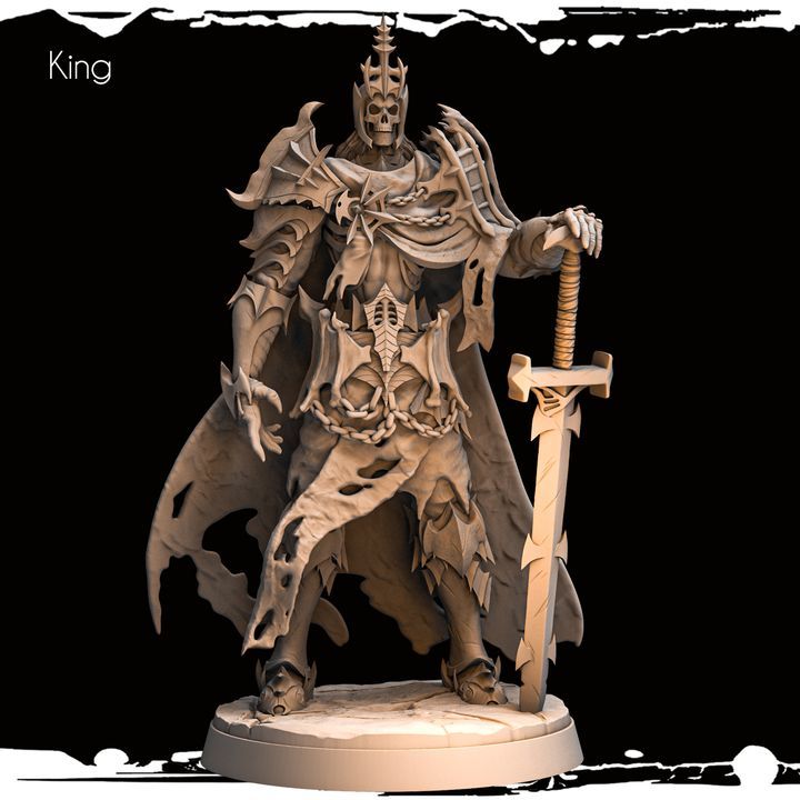 King - Skeletons - D&D or Wargaming Miniature