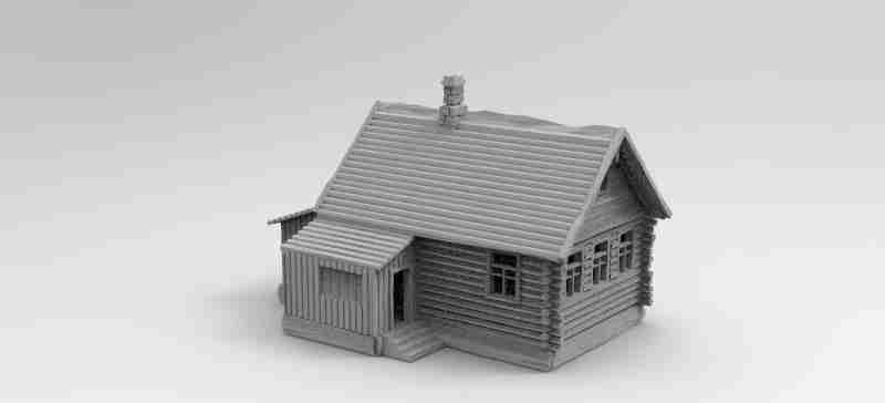 Pripyat Wooden House , stl file modern / apocalypse