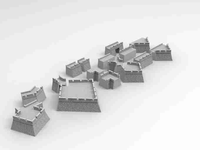FORT WALLS , stl file Fantasy and Medieval